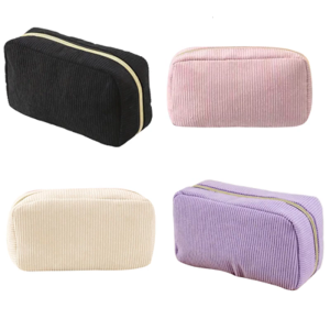 Multifunctional Corduroy Pen Case High Capacity Pencil Case Big Capacity Pen Pouches Travel Pen Storage Bag for Student