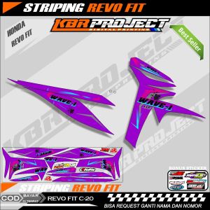 REVO FIT STIKER STRIPING PREMIUM MOTOR KEREN LIS VARIASI REVO FIT STIKER MOTOR HONDA DESAIN RACING C.20 HOLOGRAM TRANSPARAN BISA COD