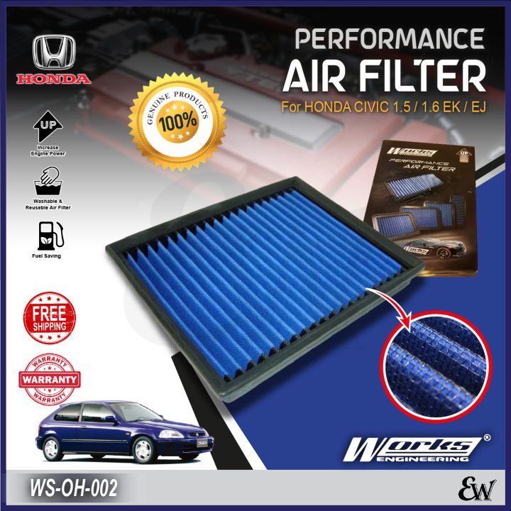 Works Engineering Air Filter Honda Civic EK EJ 4 6 8 9 Ferio 1.5 1.6