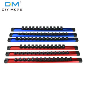 ที่ใส่ซ็อกเก็ตแม่เหล็กโลหะสีแดง/น้ำเงิน360 ° ขาตั้งซ็อกเก็ตหมุน1/2 "1/4" 3/8 "ขายึดเก็บโลหะติดผนัง