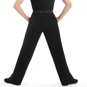 YCAMEL Quần nhảy Latin màu đen chuyên nghiệp Mens Quần áo nhảy Tango hiện đại