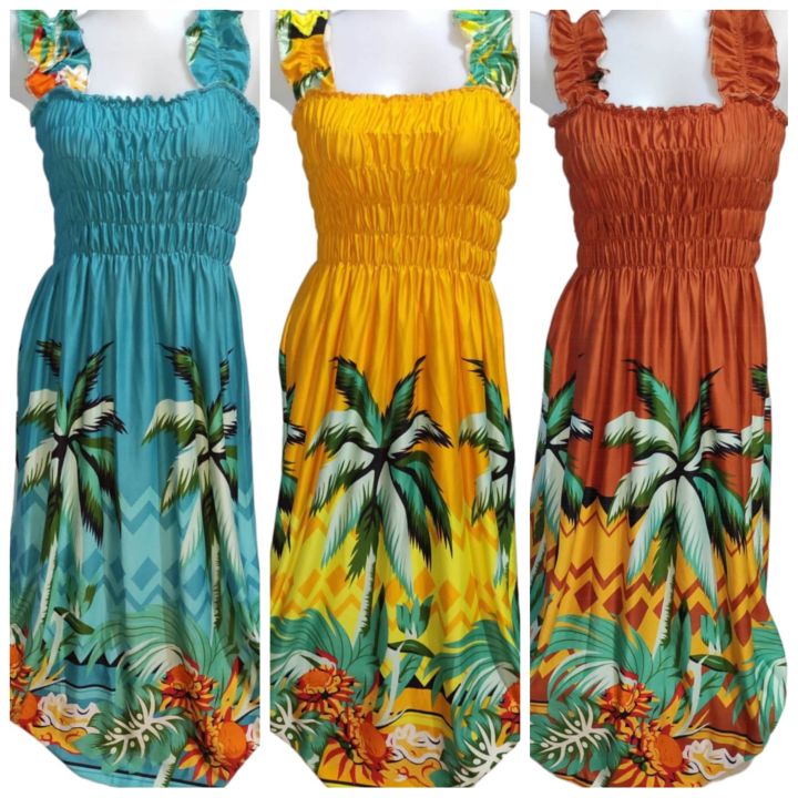 RAFFLE/LONG SMOCK DRESS/smock dASTER/Ruffles dress/SUMMER DRESS | Lazada PH