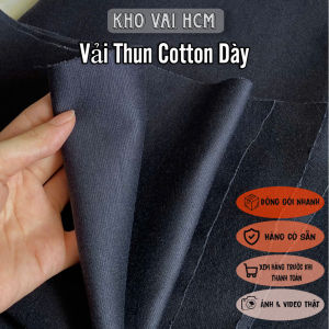 Vải Thun Cotton Dày Màu Xanh Đen Khổ 1m3 - Chất Mềm Đanh Co Giãn 4 Chiều Dày - Áo Khoác Quần Short
