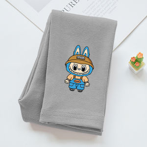 Celana Legging Anak Karakter Labubu Blue Usia 2 - 12 Tahun Bahan Spandex Premium - Bawahan Lejing Leging Anak Perempuan Laki - Laki