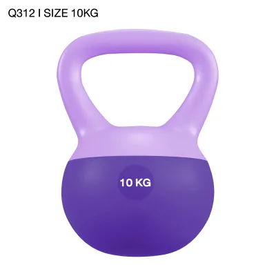 Q312(10KG)-BG Tạ Bình Vôi Kettlebell Tạ Quai Xách 10KG PVC Lõi Cát Sắt Tập Mông Đùi
