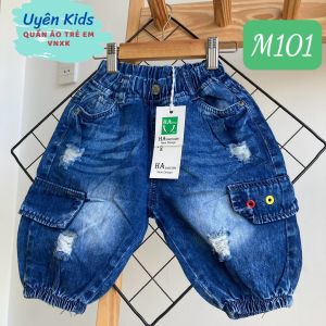 Quần short jean cotton HA mẫu sành điệu cho bé trai