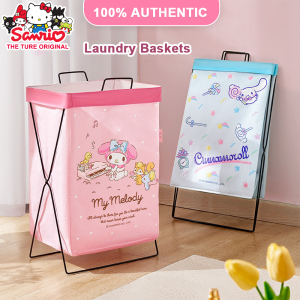 (58L)100% Authentic Sanrio Hello Kitty Laundry Baskets High Quality Waterproof Portable Folding Collapsible Bathroom Bag Dirty Cloth Storage Hamper Laundry Basket Kuromi Melody Cinnamoroll Storage Basket LFB177
