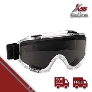 K55 Kacamata Motor Cross Air Soft Gun Kaca Mata Safety Glasses Goggle with Rubber Bend
