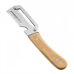 【Fast Shipping】3-in-1 Stainless Steel Peeler for Slicing & Peeling For Kitchen With Wooden Handle And Bottle Opener Cod
