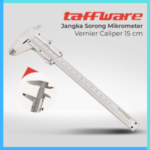 COD Taffware Jangka Sorong Vernier Caliper Micrometer 15CM JIG-RE0150 / jangka sorong dikital krisbow tekiro manual 0 02 insize analog asli tricle brand / jangka sorong 1 set lengkap mitutoyo terbaik besi baja besar bison jumbo bulat caliper clip