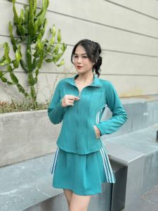 SET BỘ TẬP GYM AEROBICTENIS CẦU LÔNG (SET ÁO KHOÁC & VÁY)