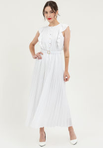 badomoda CAITLIN  Pleated Maxi Dress with Belt