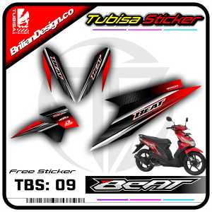 Sticker Striping Variasi Beat Karbu/Lama - Sticker Stiker Variasi Motor Beat Karbu/Lama TBS.09