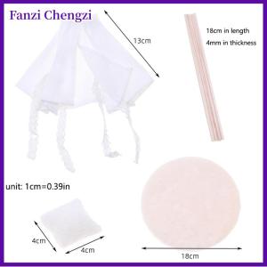 Fanzi 1:12 Dollhouse Outdoor Travel Camping White Tent Kit W Carpet Pillow Doll House Miniature Fairy Garden Micro Scene Decor Toy