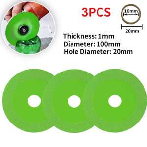 3pcs Glass Cutting Discs 4inch 100mm Ultra-Thin Diamond Saw Blade Wheel 100mm Ceramic Marble Polishing Cutter Blade