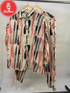 Set Rayon Katun Wanita Kekinian Premium Motif Tye Die On Set Terbaru Violet Bahan Halus Adem & Jatuh - XELLEA