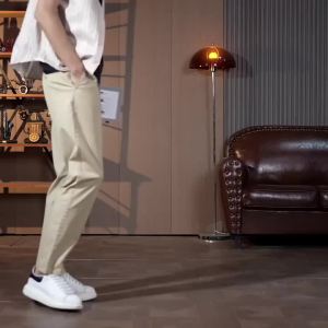2026 Stretch Men Pants Straight Fit Cotton Golf Trouser Male Spring Summer Formal Dress Office Work Casual Black Navy Blue Khaki2026
