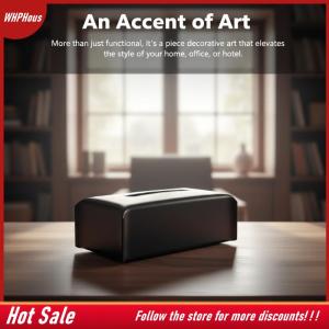 【COD】🔥🔥🔥 Leather Tissue Holder Elegant Napkin Box for Home Car Office Durable Paper Cover Living Room Desktop Use