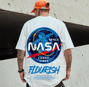 [HCM] Áo Thun Nam Nữ Form Rộng Tay Lỡ Hàn Quốc In Hình NASA Độc Đẹp Thiết Kế Thời Trang Đường May Tinh Tế Vải Dày Mịn Mát