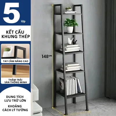 Kệ sách đa năng hình thang thích hợp để trưng bày và lưu trữ trong phòng khách và phòng ngủ.