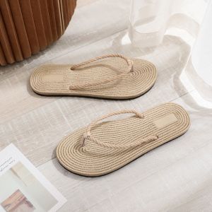 รองเท้าแตะส้นแบนสำหรับผู้หญิง RENBEN สบายและทนทานเหมาะสำหรับใช้ในทุกวัน