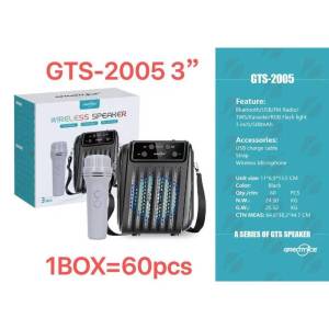 KTS-2010 4 inch mini Wireless Karaoke Bluetooth Speaker With RGB Ligh and free microphone