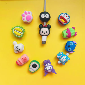 ZEEMIN การ์ตูนสร้างสรรค์กัดฝาครอบป้องกันสายเคเบิลข้อมูล Android Apple สากลสายชาร์จป้องกันการแตกหักลวดแข็งขายส่ง