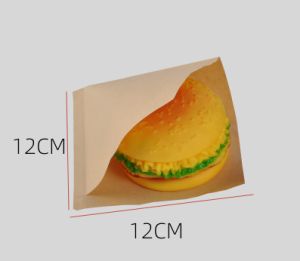 Triangle Oil-Proof Paper Bag Kraft Paper Food Oil-Proof Pouch For Sandwich Donut Bread 100pcs