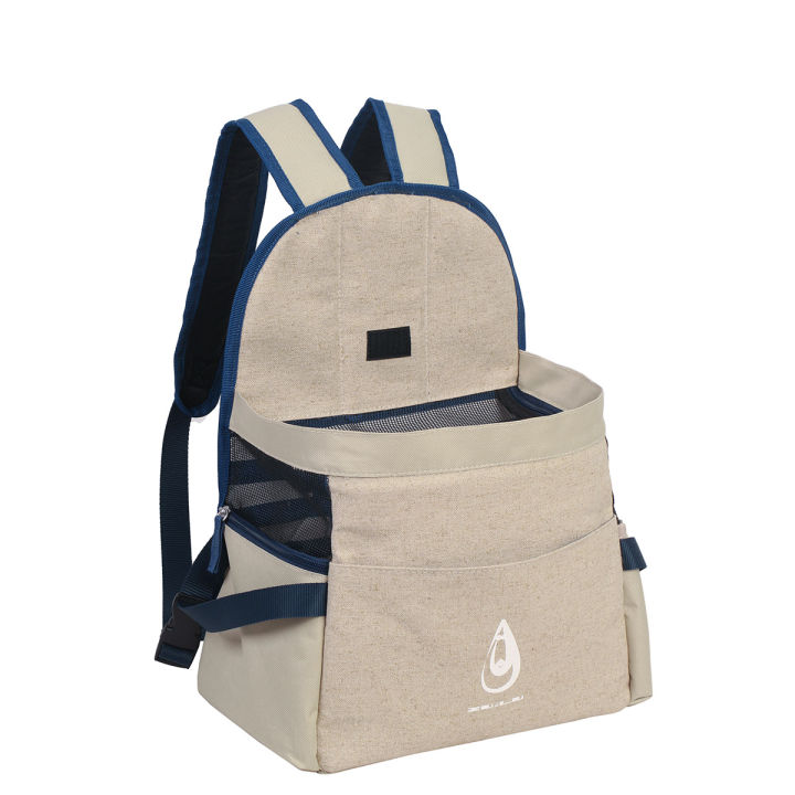 Naxos Deluxe Pet Carrier for All Breeds - Breathable Linen Backpack ...