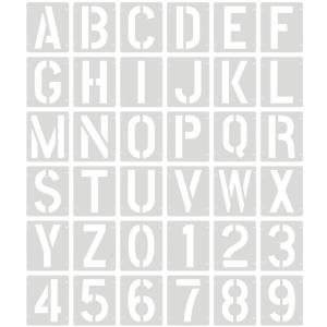 ลายฉลุสัตว์เลี้ยงตัวอักษรและตัวเลข36ชิ้นแม่แบบรูปวาดนำกลับมาใช้ใหม่ได้สำหรับศิลปะบนผนังโครงการงานจิตรกรรมและตกแต่งบ้าน
