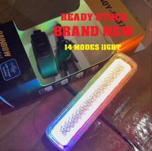 [SG SELLER] Rainbow Color Led Bike Rear Light Usb Rechargeable Waterproof Bicycle Cycling Light Led Rear Safety Tail Light
