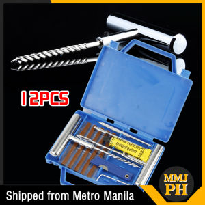12pcs Portable Car Motorcycle Bike Tubeless Tire Puncture Repair Tool Kit