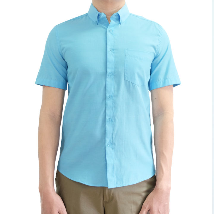 PAR Excellence Button-down Plain Polo Shirt with Front Pocket