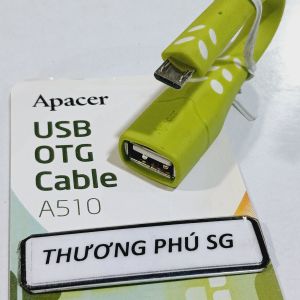 Cáp OTG Micro USB / Chuẩn cắm Micro USB - Nhựa dẻo (Apacer / Xả kho)