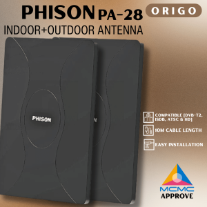 Antena TV Digital Phison/Phison PA-28 Indoor & Outdoor UHF Digital TV Antenna DVB-T2  With 10m Cable