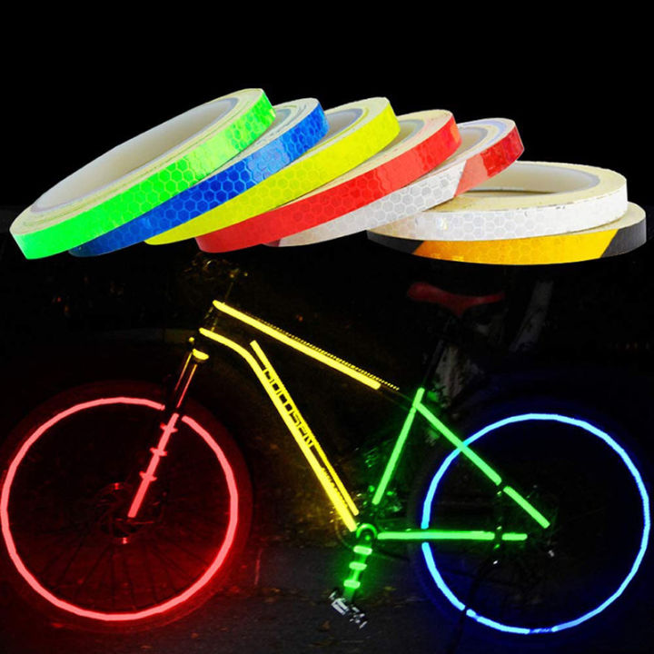 Bicycle Reflective Tape Material 8mx1cm PVC Adhesive High Intensity Waterproof Road Light