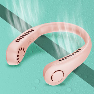 neck fan cooler bladeless fan rechargeable usb Wireless portable soft silicone neck aircond Hands Free comfortable Wearable for outdoor Sport 3 speeds wind Battery Power display last for 4-8 hours
