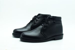 SEPATU Pantofel Boots Pria Hitam PDH Paskibra Dinas POLISI TNI Security Bahan Kulit - WETAN Store