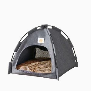 Honey Pet Cat House Cat Bed Pet TentFoldable for cat/dog can be used outdoors Summer Cooling Mat Outdoor Pet Bed Tent Breathable Foldable Solid Color Simple Pet Cage Portable Travel Pet Supplies