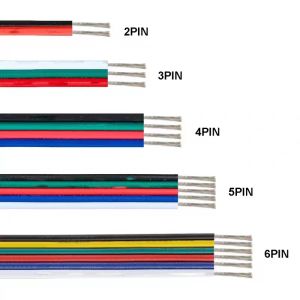 22AWG Cable Power Cord Side Connection Cable 20-100 Meter Power Lead Parallel Wiring 2/3/4/5/6 Pin