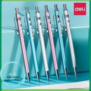Bút chì kim sắt - bút chì bấm DELI ngòi 0.5mm-0.7mm - VPP Ánh Dương