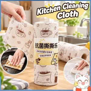 Kitchen Cleaning Cloth Tearable Kitchen Rag Reusable Cleaning Cloth Grease Absorbent Cloth