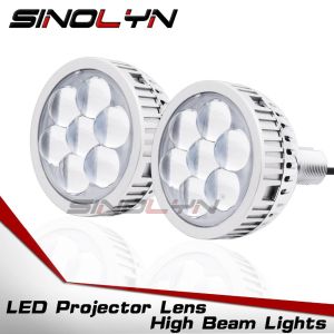 Sinolyn LED High Beam Projector Devil Eyes Lens 3.0 H7 H1 9005 9006 Car Headlight Lights Accessories Retrofit DIY Style