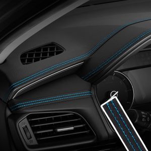 0.5/2M Stiker Dashboard Mobil Bahan Kulit Pu Fleksibel Dekorasi Interior Mobil / Stiker Dasbor Mobil / List Lis Dashboard Mobil - Hitam / Putih / Merah / Biru