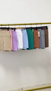 Lulu mới quần soóc tập yoga cơ sở Khỏa Thân cảm thấy đào hip quần short quần thể thao ôm của phụ nữ