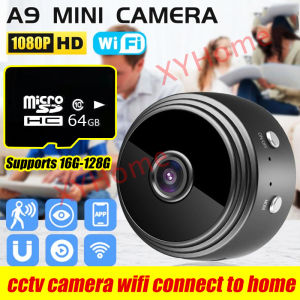 【Supports 16G-128G】2025 CCTV Camera Connect To Cellphone Mini Camera wifi A9 1080P Wireless CCTV IP Security  WiFi Cameras HD Remote Playback Video Outdoor Home Monitor Camcorder