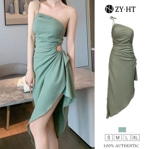 ZYHT（ล้างสต๊อก ใช้คูปอง299บาทขึ้นไป）เดรสผู้หญิง เดรสไปงานแต่ง เดรสสีเขียว เดรสคล้องคอ เดรสออกงาน เดรสเซ็กซี่ เดรสเกาหลี ชุดออกงาน ชุดราตรี ชุดไปทะเล EraVogue  5130