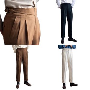 Mens High Waist Trousers Fashion Casual Straight Pants Breathable Sport Gym Sweatpants Slim Fit Joggers Man Clothing Streetwear