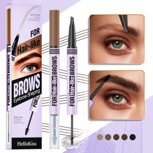 1PC Double-Ended Waterproof Eyebrow Pencil - Non-Fading Precise Application for Long-Lasting Brow Makeup