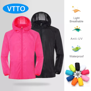 VTTO Waterproof UV Windbreaker Raincoat Jacket Quick Dry Travel Outdoor Camping